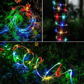 img 1 attached to 🌟 Enhance Outdoor Ambiance with Fatpoom Solar Lights Rope Lights - 2Pack, 40FT String Lights, 120 LEDs, 8 Modes, Multi-Color - Perfect for Garden, Patio, Party, Wedding, Christmas Décor!