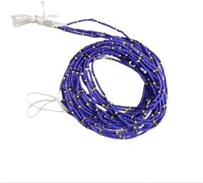 img 4 attached to 🎉 Sierra Sale 50" Handmade African Waist Beads for Women - Vibrant & Non-Stretching (Tie-on) - Colorful Way to Accentuate Your Waist