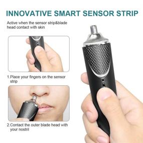 img 3 attached to 🔋 Smart Battery-Powered Personal Groomer with Automatic Sensor Switch - TOUCHBeauty Ear Nose Hair Trimmer for Men