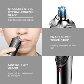 img 1 attached to 🔋 Smart Battery-Powered Personal Groomer with Automatic Sensor Switch - TOUCHBeauty Ear Nose Hair Trimmer for Men