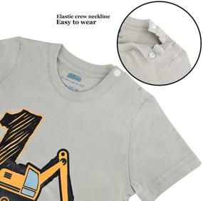 img 1 attached to 🚜 AMZTM Bulldozer Construction Birthday Party T-Shirt - Truck Birthday Shirt for Boys