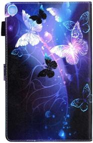 img 1 attached to Alugs Purple Butterfly PU Leather Folio Cover for Samsung Galaxy Tab A 10.1 Case 2019 Model SM-T510/SM-T515, Multi-Angle Viewing Protective Cover for 10.1 Inch 2019 Release Tablet