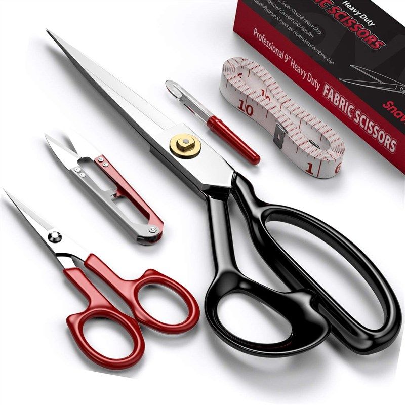 12in Sewing Scissors, Heavy Duty Professional High Manganese Steel and Iron  Sewing Shears for Fabric Cutting