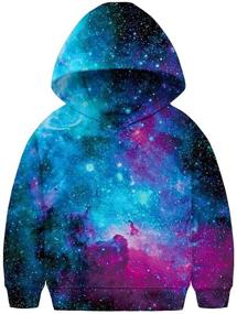 img 3 attached to 👕 Coiknavs Galaxy Sweatshirts: Trendy Pullover Hoodies for Boys' Clothing