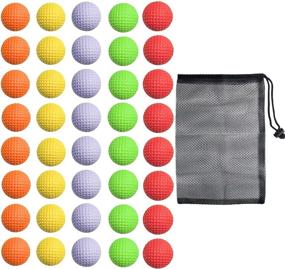 img 4 attached to 🏌️ Enhance Golf Skills With 40 Pack Foam Golf Practice Balls - Realistic Feel, Limited Flight Training Balls for Indoor or Outdoor Use