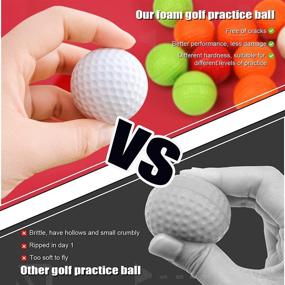 img 1 attached to 🏌️ Enhance Golf Skills With 40 Pack Foam Golf Practice Balls - Realistic Feel, Limited Flight Training Balls for Indoor or Outdoor Use
