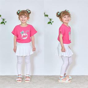 img 2 attached to Little Toddler 2 Pack Sleeve T Shirt Girls' Clothing