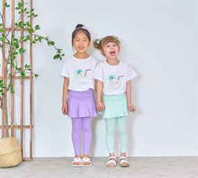 img 1 attached to Little Toddler 2 Pack Sleeve T Shirt Girls' Clothing