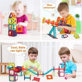 img 1 attached to 🧲 LUKAT Magnetic Building Blocks for Toddlers and Children