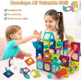 img 2 attached to 🧲 LUKAT Magnetic Building Blocks for Toddlers and Children