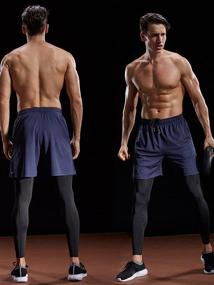 img 3 attached to Neleus Workout Running Shorts Pockets Sports & Fitness and Team Sports