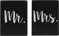 🌙 honeymoon engraved leather passport for newlyweds логотип