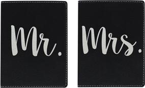 img 4 attached to 🌙 Honeymoon Engraved Leather Passport for Newlyweds