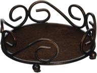 🍶 bronze thirstystone round scroll coaster holder - fits 4.25 inch ceramic logo