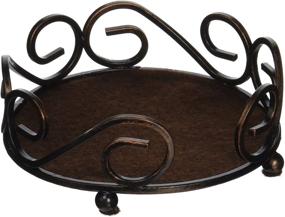 img 2 attached to 🍶 Bronze Thirstystone Round Scroll Coaster Holder - Fits 4.25 Inch Ceramic