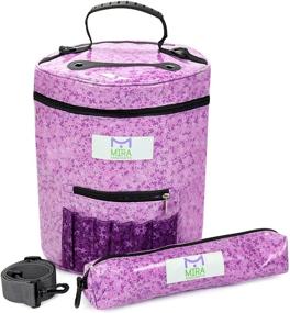 img 4 attached to 🧶 Ultimate Organizing Solution: Premium Large Knitting Bag for Crochet and Knitting Enthusiasts - Yarn, Patterns, Hooks, Needles, and Wool Storage - Great Crafts Storage in Lilac