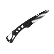 jinzefa stainless steel folding beard comb – portable, multifunctional and anti-static comb for men's mustache styling logo