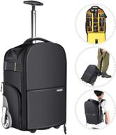 🎒 neewer 2-in-1 wheeled camera backpack luggage trolley case: anti-shock, waterproof, versatile storage for camera, tripod, lens | ideal for air travel logo