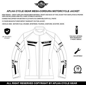 img 2 attached to 🧥 Куртка для мотоциклистов Alpha Cycle Gear Women - CE Armoured Escape, черно-розовая, размер S