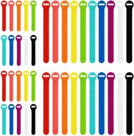 🔗 wrap-it storage self-gripping cable ties: multi-color 40 pack for easy cord management and office organization logo