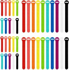 img 4 attached to 🔗 Wrap-It Storage Self-Gripping Cable Ties: Multi-Color 40 Pack for Easy Cord Management and Office Organization