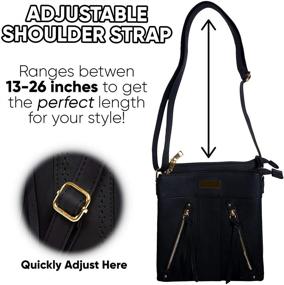 img 2 attached to 👜 Stylish and Practical Multi-Pocket Crossbody Bags for Women - Lightweight and Vegan Leather Handbags with Tassel