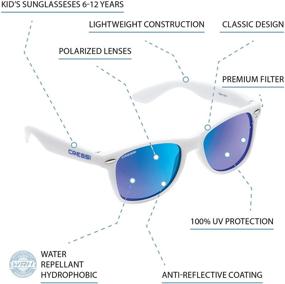 img 3 attached to Cressi Maka & Yogi Kids Sunglasses - Anti-UV Polarized Lenses for Ages 2-15