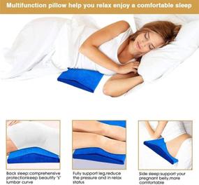 img 1 attached to Meileju Soft Memory Foam Lumbar Pillow for Sleeping Back Pain, Hip, Sciatica, and Joint Pain Relief - Orthopedic Side Sleeper Bed Pillow with Multifunctional Lumbar Support Cushion
