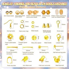 img 3 attached to Yholin 3136pcs Precious Gold Jewelry Beading Supplies: DIY Kits with Assorted Beads, Metal Spacers, and Jewelry Findings for Earrings, Bracelets, and Necklaces