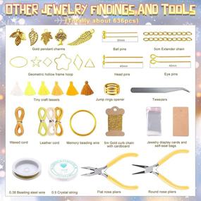 img 2 attached to Yholin 3136pcs Precious Gold Jewelry Beading Supplies: DIY Kits with Assorted Beads, Metal Spacers, and Jewelry Findings for Earrings, Bracelets, and Necklaces