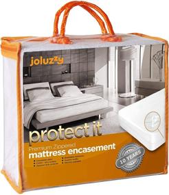 img 4 attached to 🛏️ Joluzzy Queen Size Zippered Mattress Protector - Waterproof, Allergen-Proof Encasement - Breathable Cotton Terry, Noiseless & Vinyl-Free
