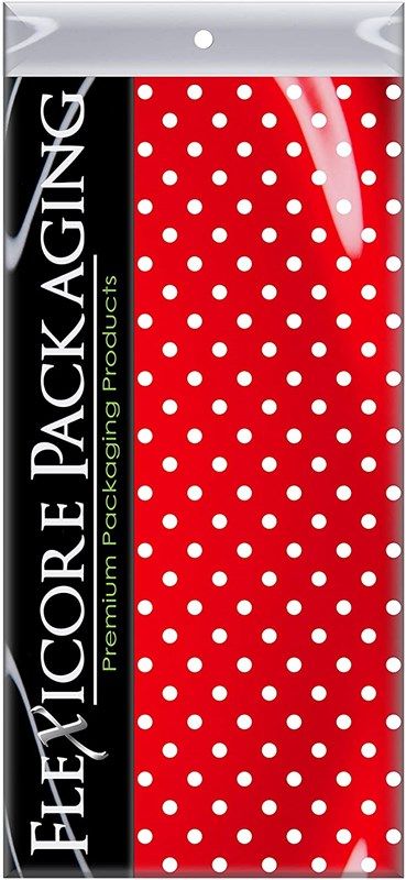 Flexicore Packaging | Polka Dot Gift Wrap Tissue Paper | Size: 15 Inch X 20  Inch | Count: 50 Sheets | Color: | DIY Craft, Art, Wrapping, Decorations