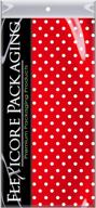 red polka dot print gift wrap tissue paper by flexicore packaging - size: 15" x 20", 100 sheets, color: red polka dot logo