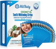 megawhite teeth whitening strips - 42 non-slip white strips with natural coconut oil for safe, professional-grade tooth whitening - 21 home treatments logo