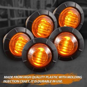 img 3 attached to 🚦 KaTur 0.75-Inch Round LED Front Rear Side Marker Indicators Light Waterproof Bullet Clearance Marker Light 12V for Car Truck (Amber)