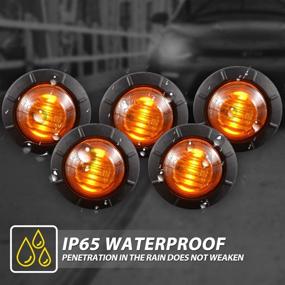 img 2 attached to 🚦 KaTur 0.75-Inch Round LED Front Rear Side Marker Indicators Light Waterproof Bullet Clearance Marker Light 12V for Car Truck (Amber)