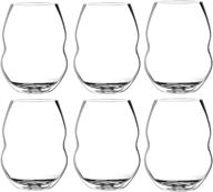 riedel swirl stemless red wine glass set - 🍷 enhance your wine experience with this set of 6 glasses логотип