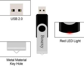 img 2 attached to 🔌 Выгодный 10-пакет Bosexy 32GB USB флеш-накопителей разных цветов с индикатором LED - черный/синий/красный/зеленый/фиолетовый (10 штук)