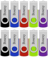 🔌 выгодный 10-пакет bosexy 32gb usb флеш-накопителей разных цветов с индикатором led - черный/синий/красный/зеленый/фиолетовый (10 штук) логотип