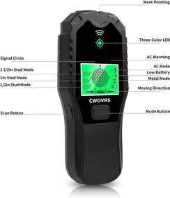 img 2 attached to 🔍 CWOVRS Stud Finder Wall Scanner: 5 in 1 LCD Display Stud Sensor Locator with AC Beam Finder for Wood, AC Wire, Metal Studs, and Joist Detection - Sound Warning Included