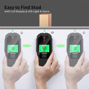 img 3 attached to 🔍 CWOVRS Stud Finder Wall Scanner: 5 in 1 LCD Display Stud Sensor Locator with AC Beam Finder for Wood, AC Wire, Metal Studs, and Joist Detection - Sound Warning Included