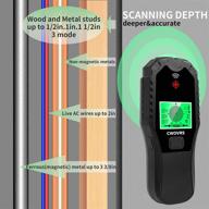 🔍 cwovrs stud finder wall scanner: 5 in 1 lcd display stud sensor locator with ac beam finder for wood, ac wire, metal studs, and joist detection - sound warning included logo