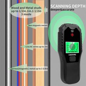 img 4 attached to 🔍 CWOVRS Stud Finder Wall Scanner: 5 in 1 LCD Display Stud Sensor Locator with AC Beam Finder for Wood, AC Wire, Metal Studs, and Joist Detection - Sound Warning Included