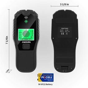 img 1 attached to 🔍 CWOVRS Stud Finder Wall Scanner: 5 in 1 LCD Display Stud Sensor Locator with AC Beam Finder for Wood, AC Wire, Metal Studs, and Joist Detection - Sound Warning Included