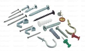 img 1 attached to 🔧 Complete Household Repair and Hanging Kit: Screws, Nails, Wall Anchors, Cup Hooks, Picture Hangers, Push Pins, and More