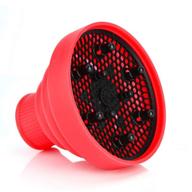 🔴 travel-friendly silicone hair diffuser attachment, collapsible design - vibrant red logo