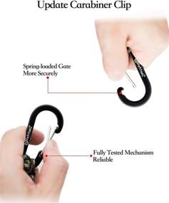 img 2 attached to 🔑 Multi-functional REHTAEL Paracord Keychain with Carabiner: Perfect for Securing Keys and Knives during Camping and Hiking