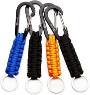 🔑 multi-functional rehtael paracord keychain with carabiner: perfect for securing keys and knives during camping and hiking логотип