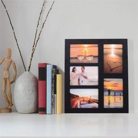 img 3 attached to 🖼️ UMICAL 4x6 5-Opening Collage Picture Frame - Black Wooden Photo Frames for 4x6 Inch Pictures Display - Ideal for Tabletop Stand and Wall Mounting