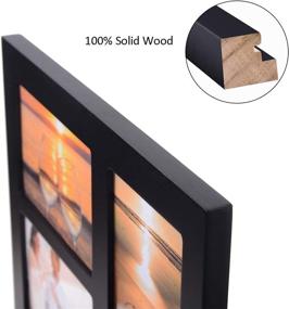 img 1 attached to 🖼️ UMICAL 4x6 5-Opening Collage Picture Frame - Black Wooden Photo Frames for 4x6 Inch Pictures Display - Ideal for Tabletop Stand and Wall Mounting